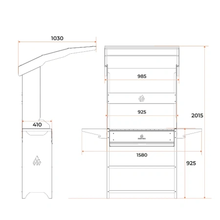Мангал GRATAR POR 3000 с крышей