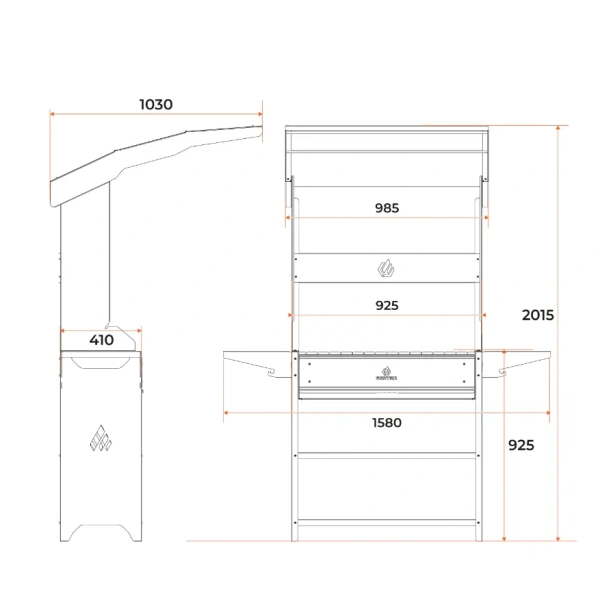 Мангал GRATAR POR 3000 с крышей