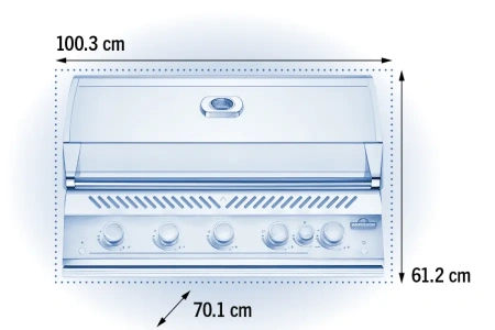 Встраиваемый газовый гриль  NAPOLEON Big-38 с вертелом