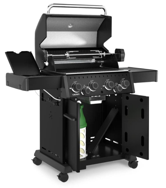 Газовый гриль BROIL KING Crown 490 Shadow с конфоркой и вертелом