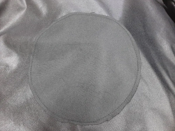 Второй слой ткани в месте дымохода изнутри