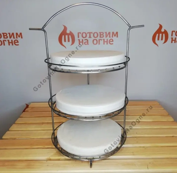 Керамический камень для выпечки в тандыре 21см.