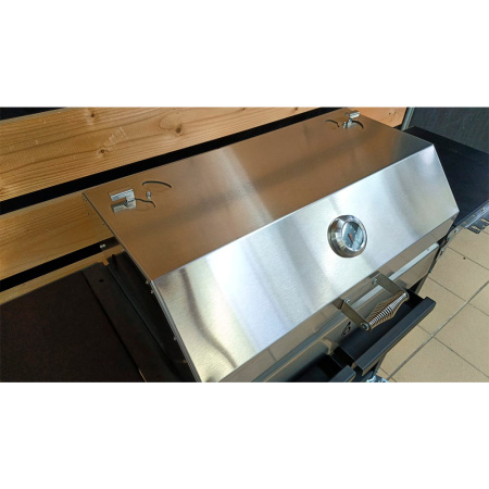 Мангал ДИОН 700 на колесах с крышкой-гриль из нерж. стали и решетками