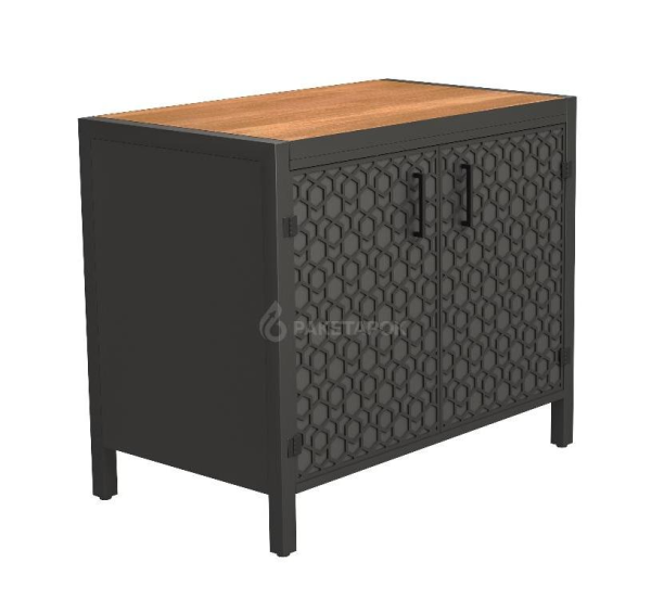 Тумба ПРОТЕЙ К-3 столешница из ДСП, фасад фактурный металл